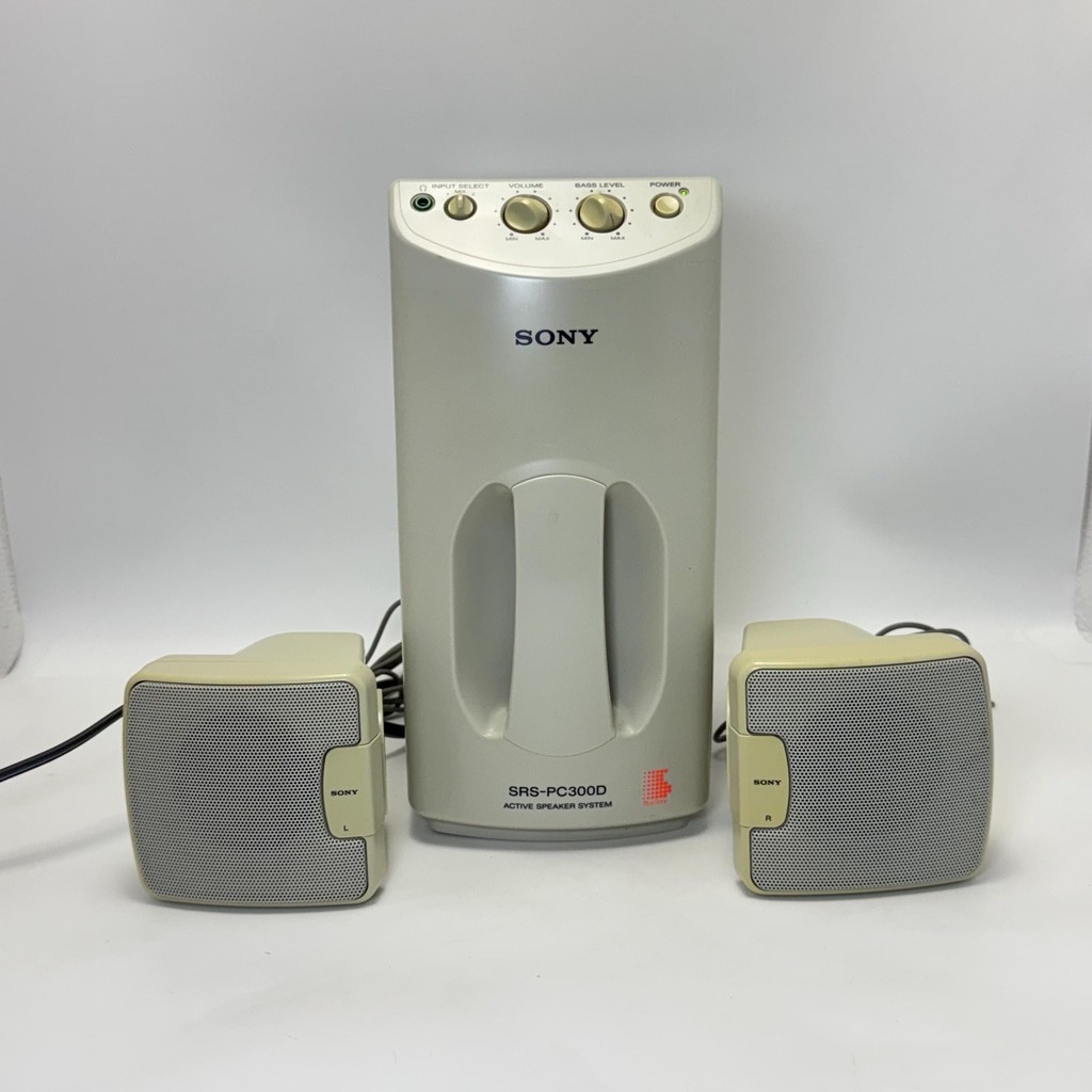 Vintage Sony SRS-PC300D Active Speaker System For Desktop Computers & Audio Pers