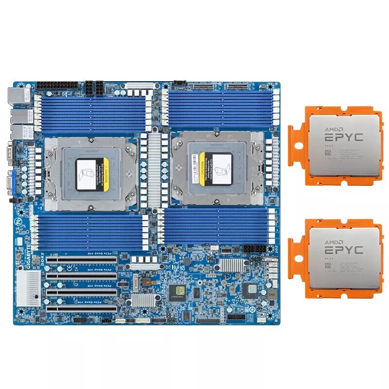 Gigabyte MZ73-LM0（rev. 2.0) With 2x AMD EPYC GENOA ZEN4 9V84 96 Cores CPU