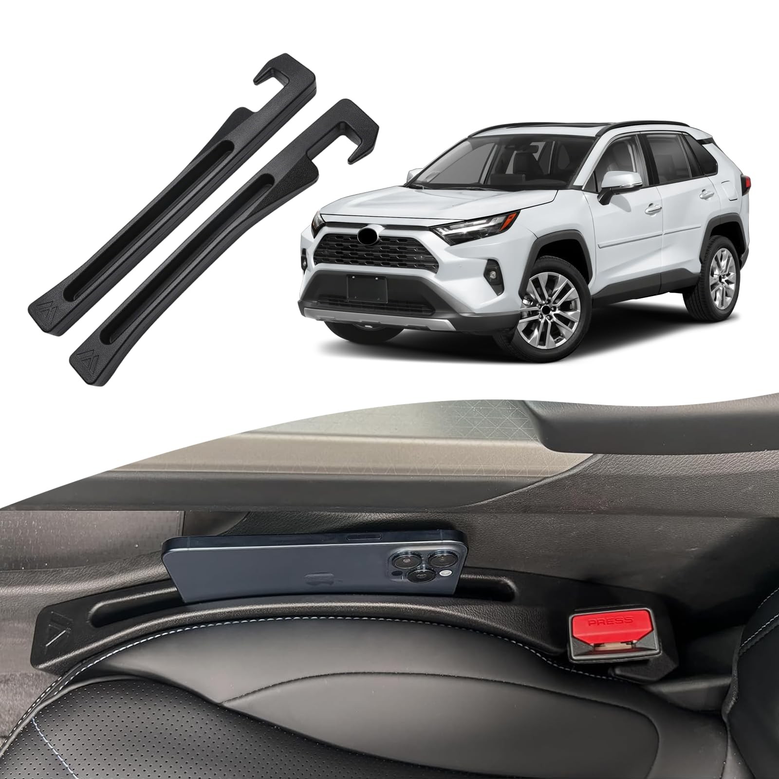 FARVHES Toyota RAV4 2019-2026 Seat Gap Filler, Car Seat Gap Filler Organizer ...