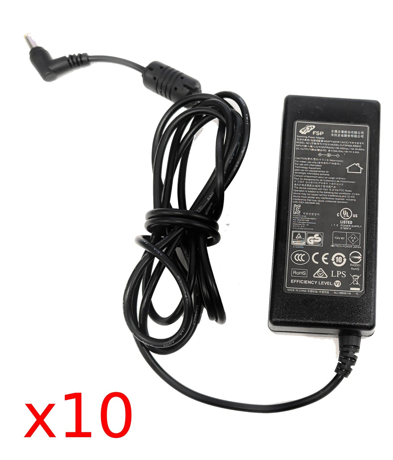 Lot of 10 OEM Intel NUC Kit 65W 19V 3.42A AC Power Adapters FSP Group FSP065-REB