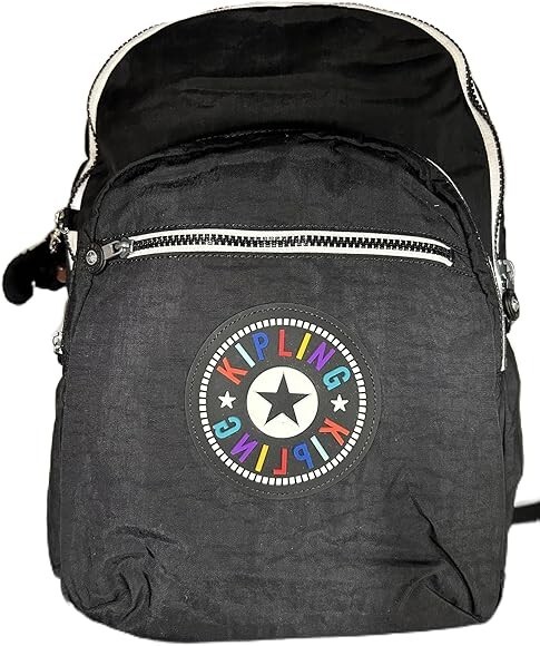 Kipling  Seoul ORB BW RAINBOW BLACK  K19347 NWT