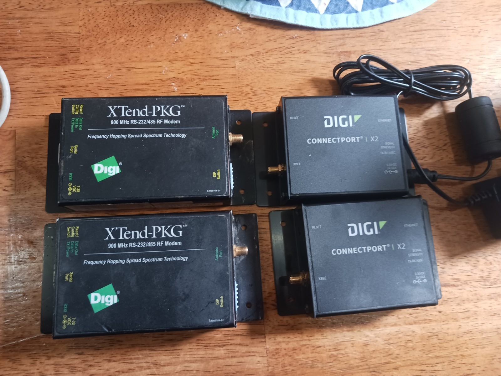 Digi XTend-PKG Modem & ConnectPort X2 Lot of 4 w/ Power Adapter & Cables