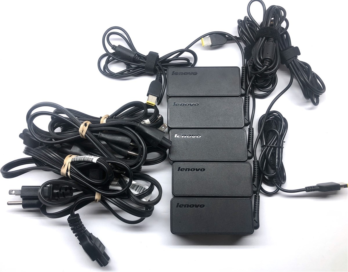 Lot of 5 Genuine Lenovo Ideapad Yoga Laptop Charger AC Power Adapter 20V 45W