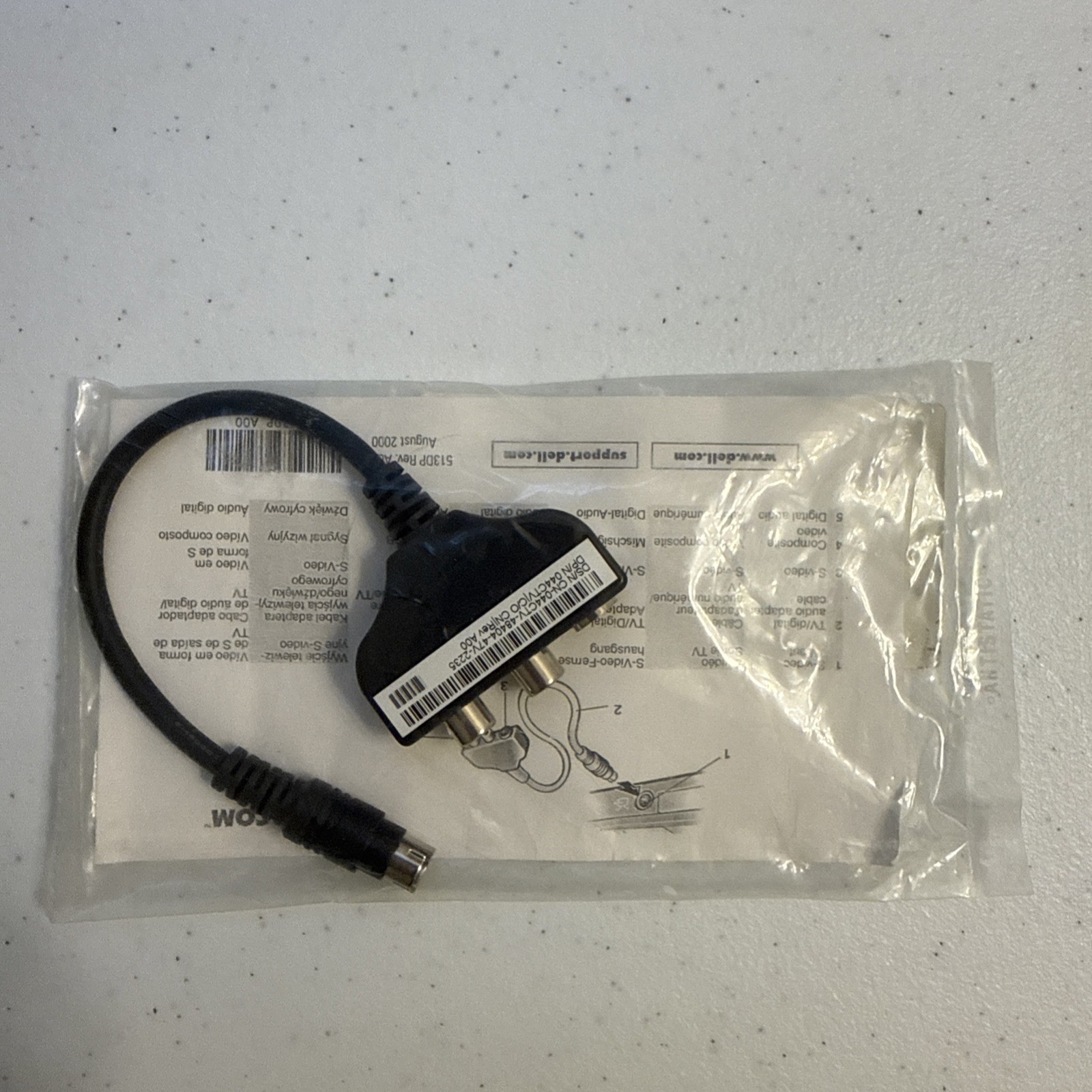 Dell S-Video Output Cable Adapter 070TVD - Brand New