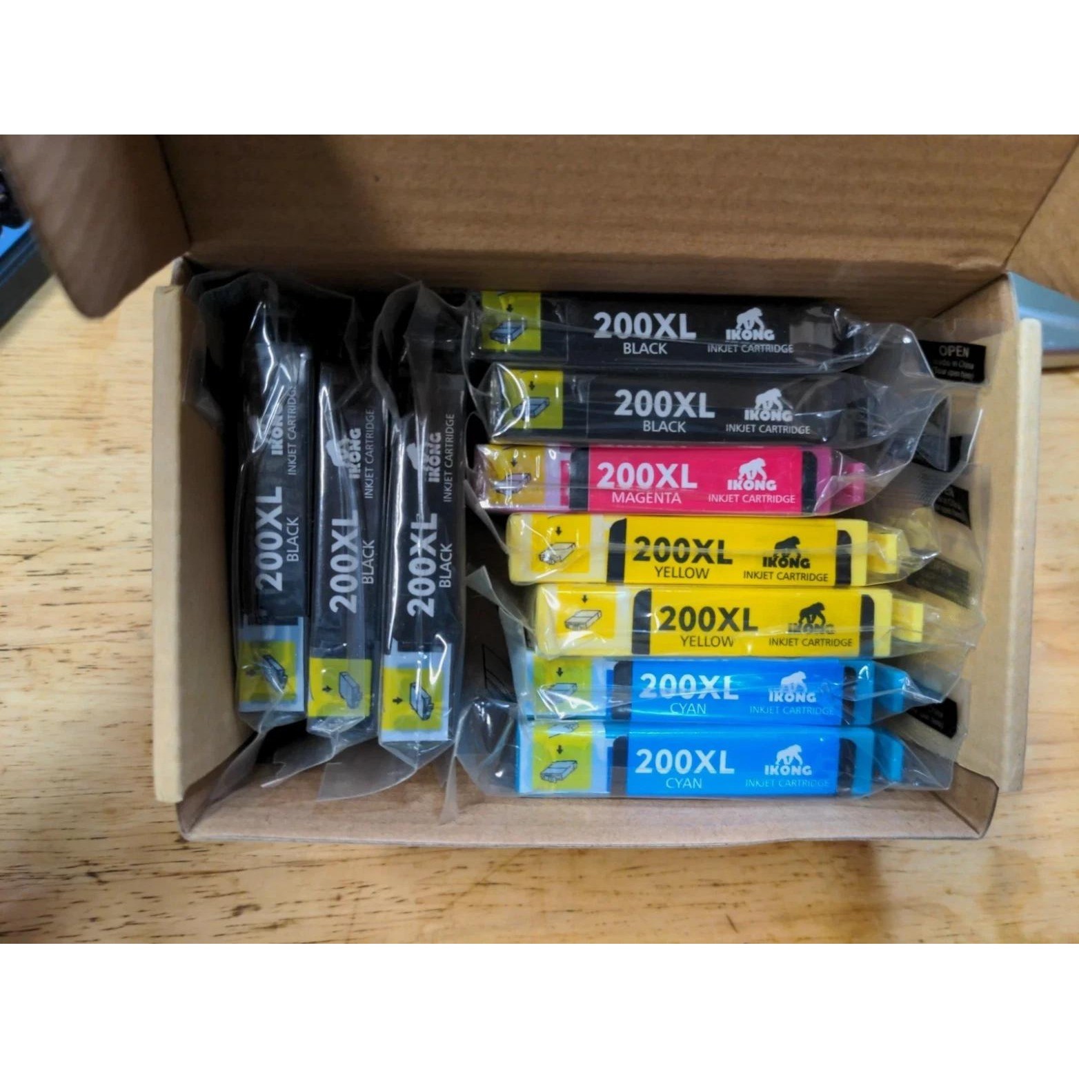 LOT of 10 IKong Epson 200XL Compatible Cartridges Black & Color Ink