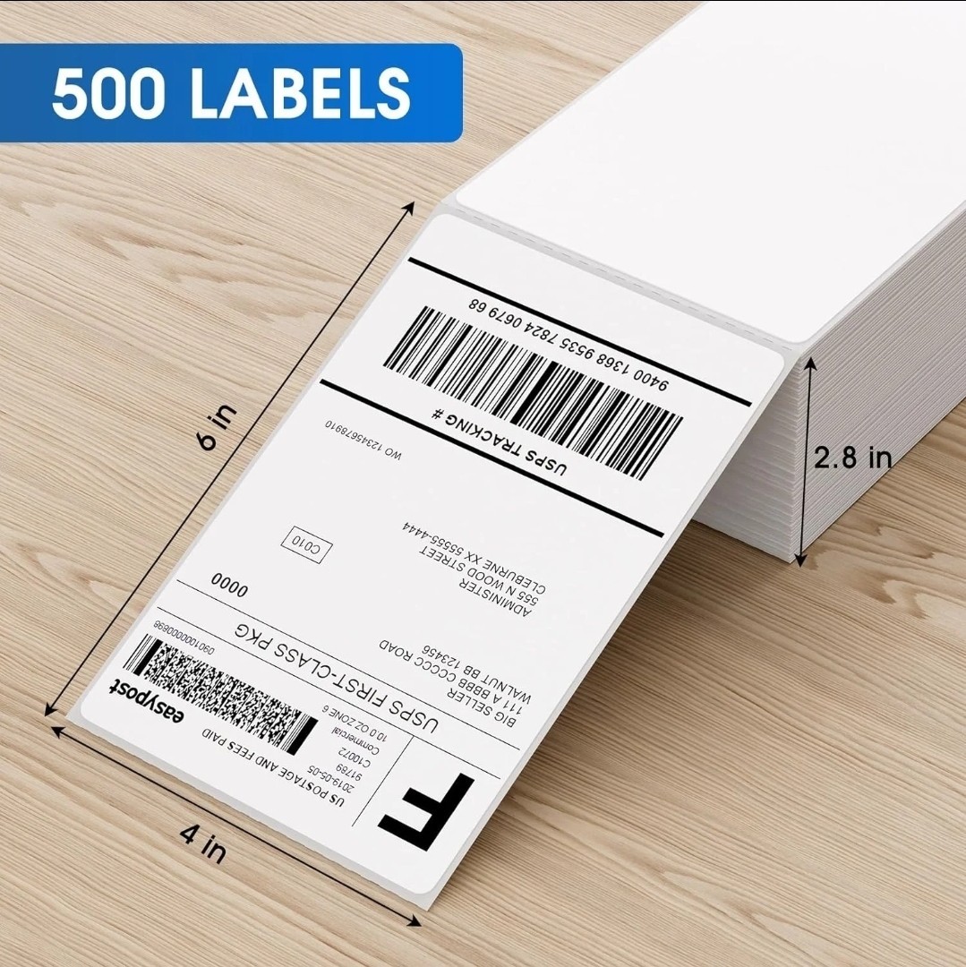 4x6  Thermal Shipping Label  for Small Business Package   500 sheet