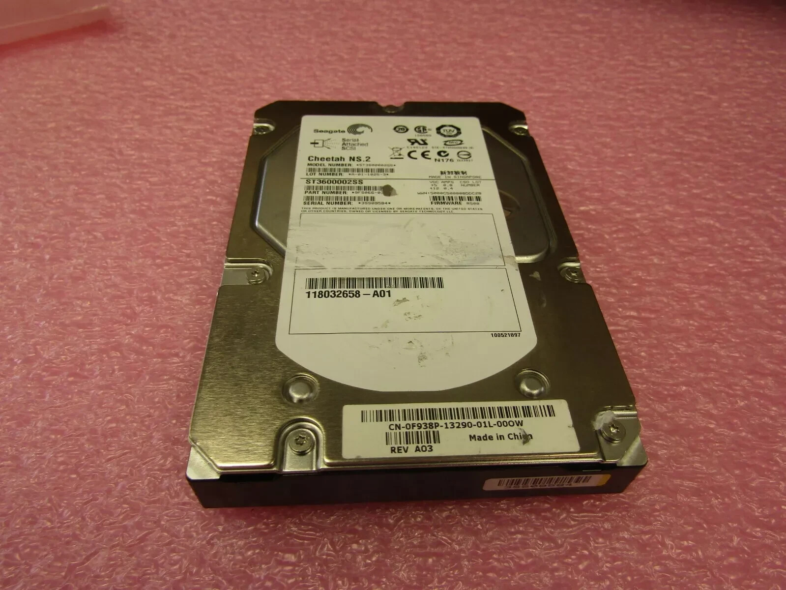 Dell F938P 600GB 10K SAS 3.5 6G AX4-5 HDD