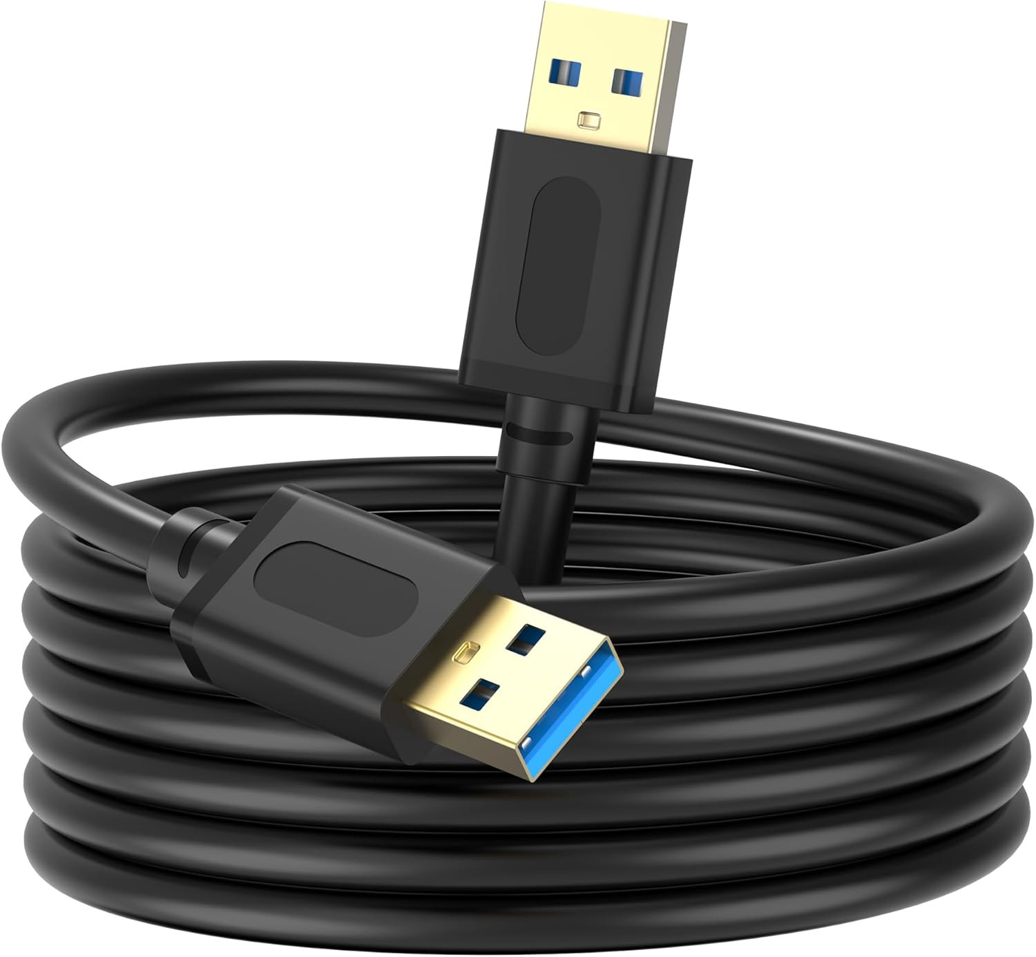USB 3.0 Male to Male Cable 25Ft,Usb to USB Cable with Gold-Plated Connector for 
