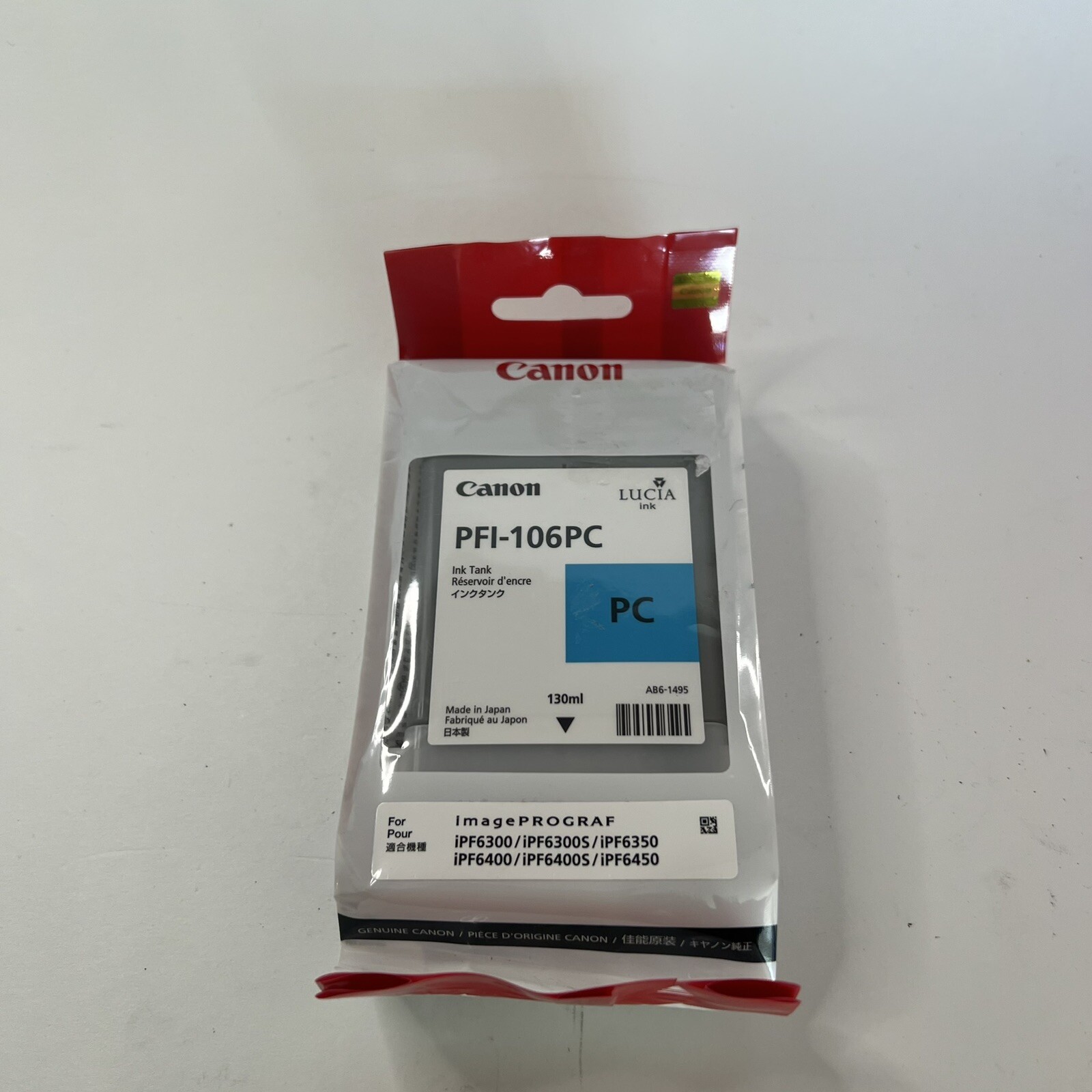 GENUINE CANON PFI 106PC PHOTO CYAN ink tank July 2021 IMAGEPROGRAF iPF6300
