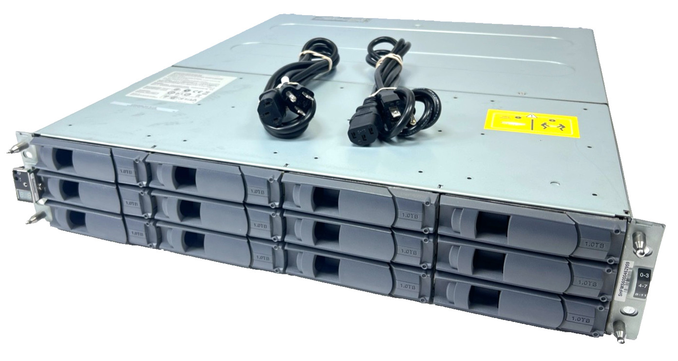 NetApp NAF-1201 | 12x 1TB SATA 3.5" HDD | 2x Delta 750W | 2X Netapp 111-01287+B0