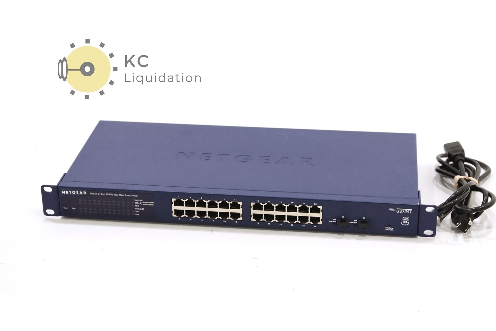 NetGear ProSafe 24 Port Gigabit Smart Network Switch GS724T v4 Blue