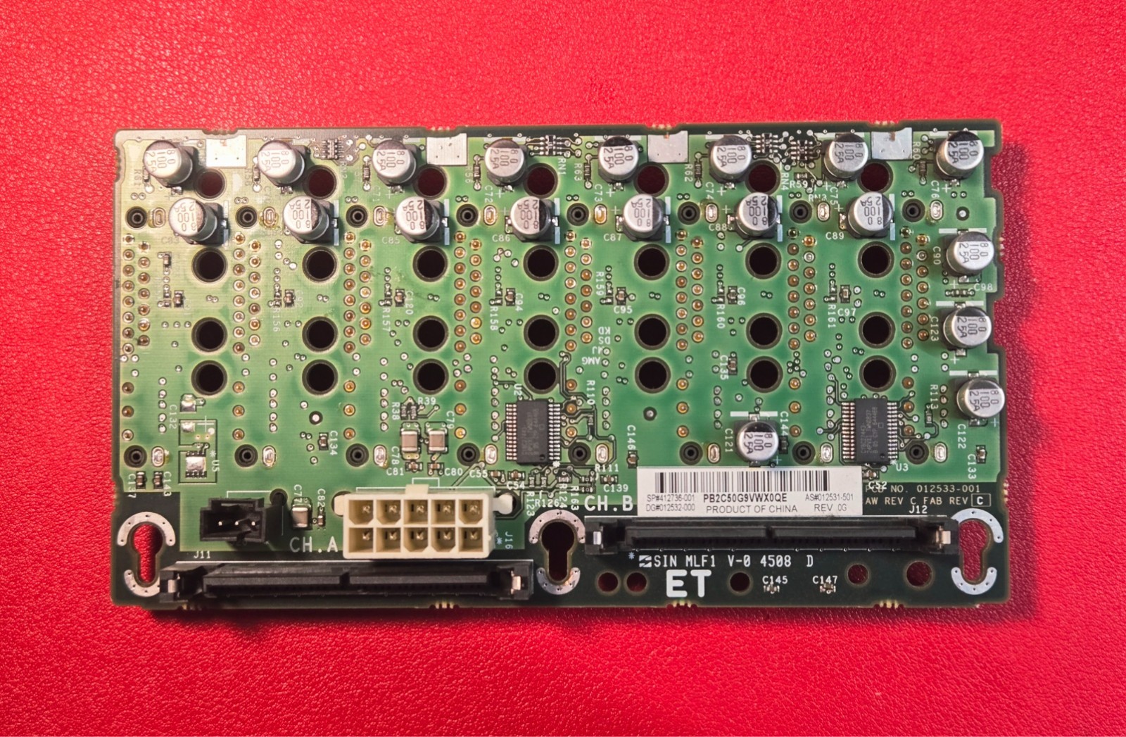 HP ProLiant 412736-001 Backplane Board DL380 G5 8 Bay SAS SATA