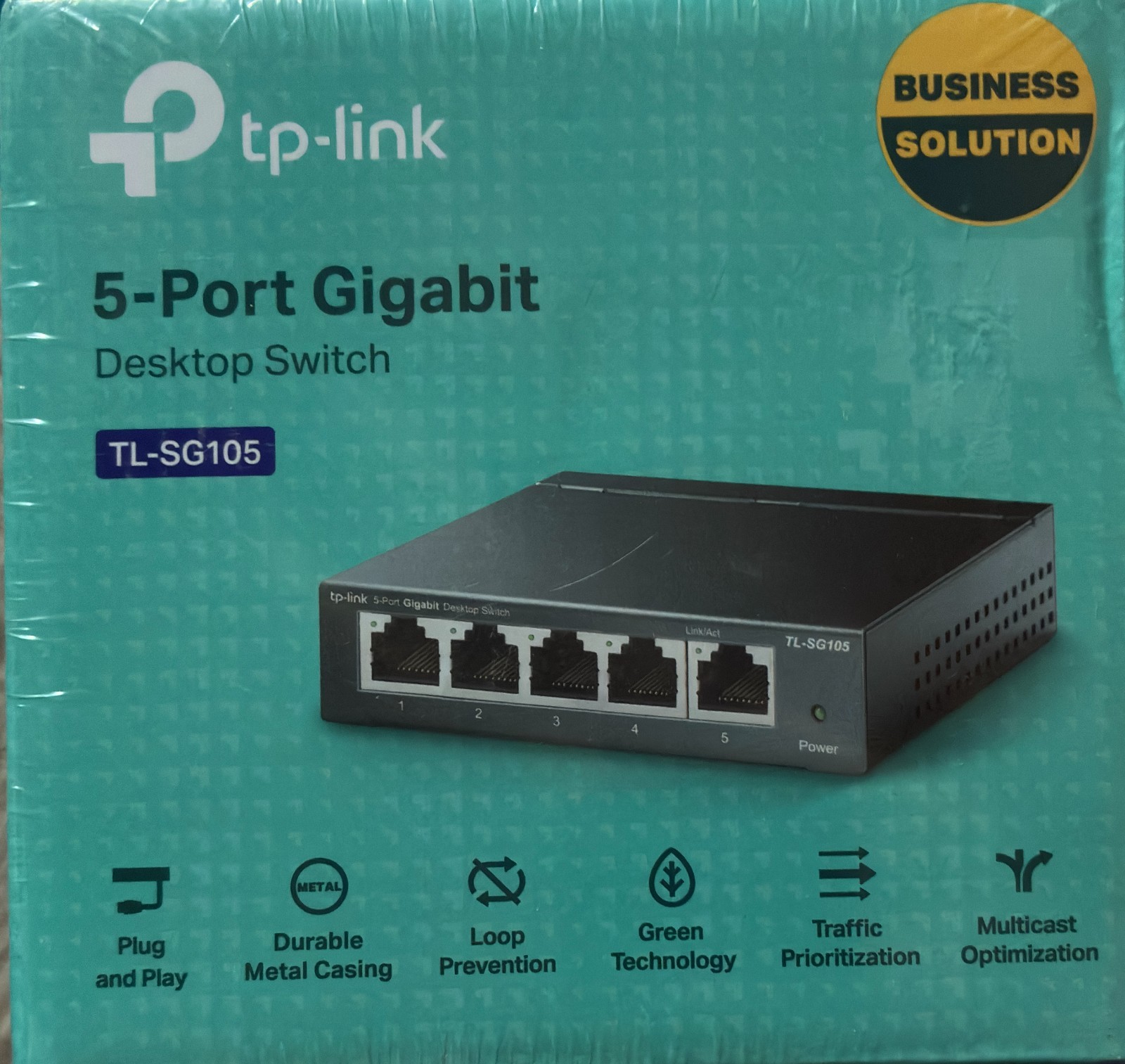 TP-LINK 5-PORT BLACK GIGABIT DESKTOP SWITCH TL-SG1005D