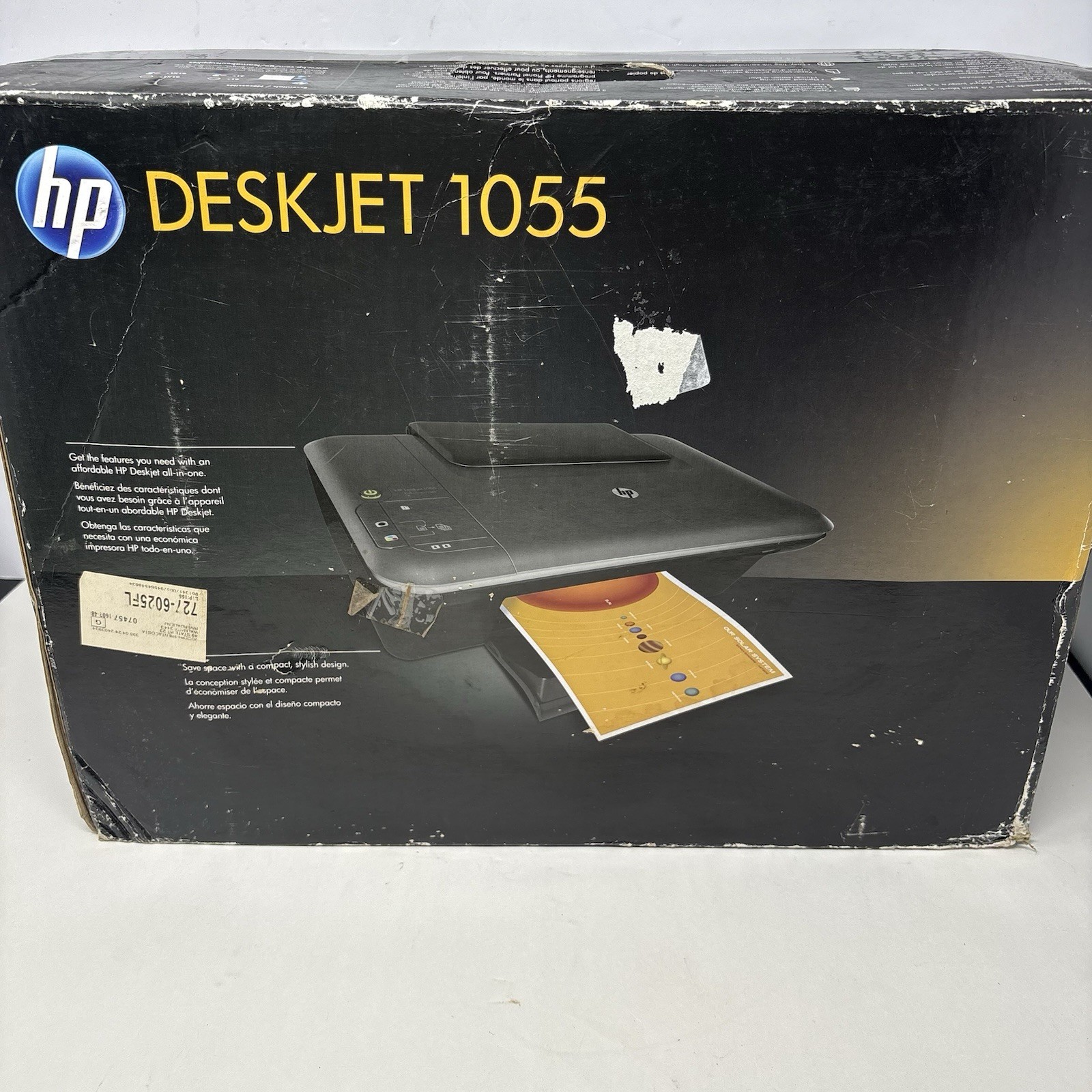HP DeskJet 1055 J410e All-in-One Inkjet Printer CH347A Open Box w/ Cables