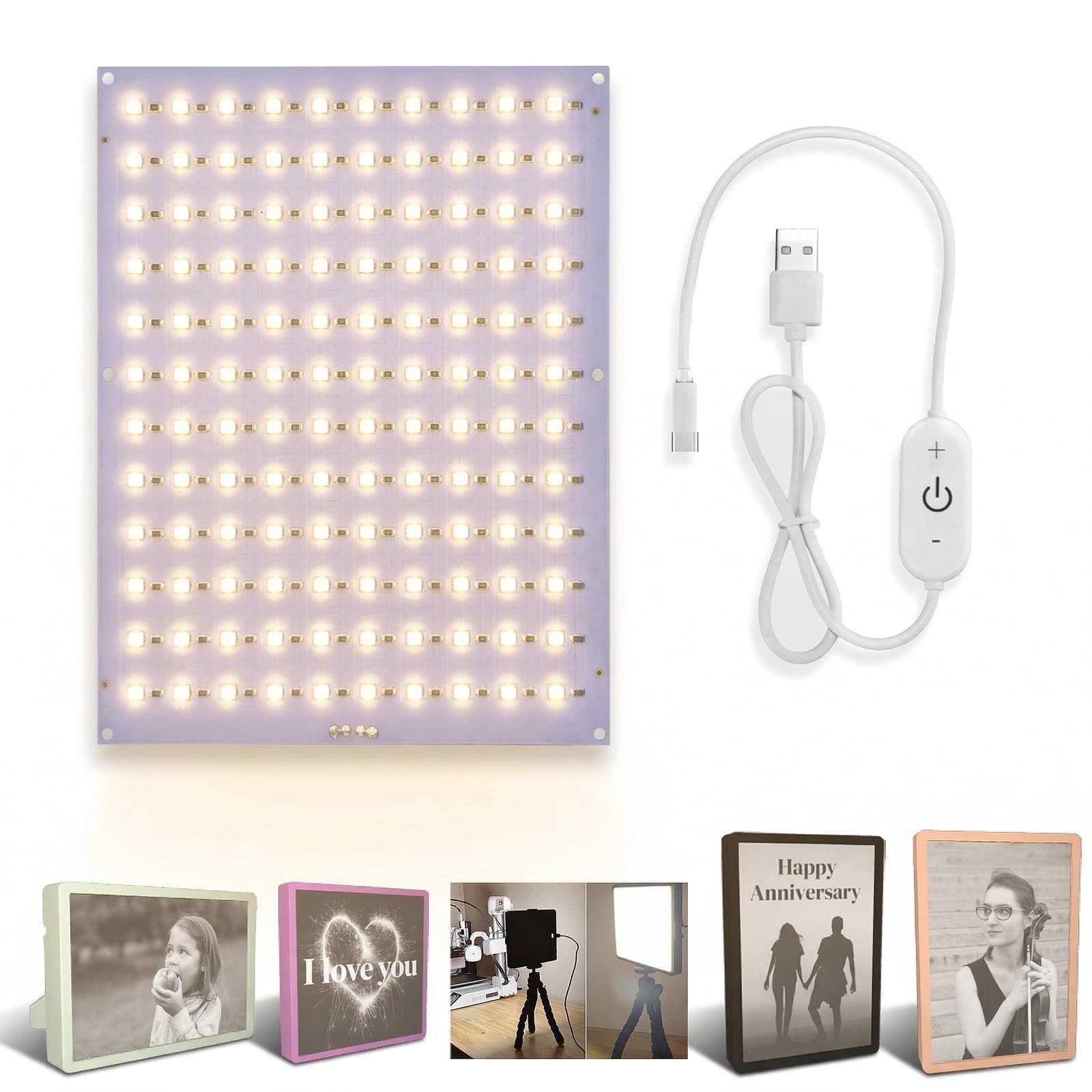 CMYK Lithophane LED Backlight Board Kit for Bambu Lab P2S/H2D/X1/P1P/A1(Adjus...