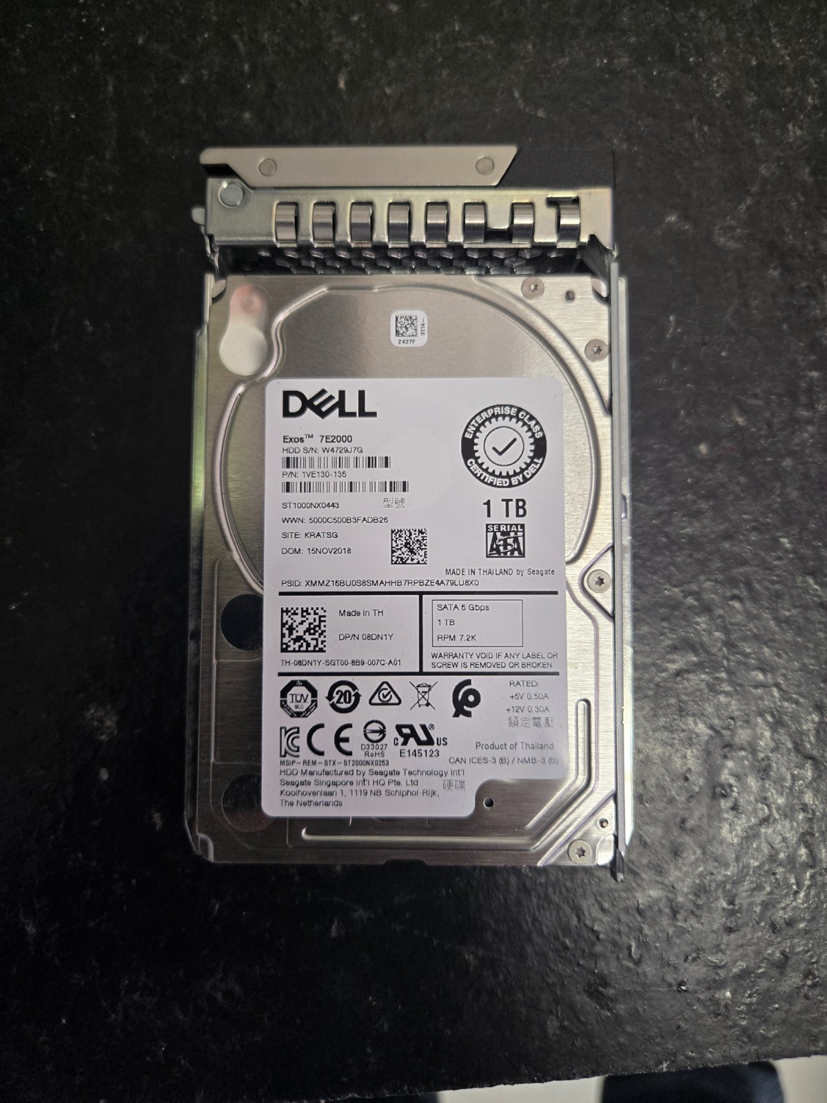 Dell Exos 7E2000 1TB SAS 1VE130-136 ST1000NX0443 