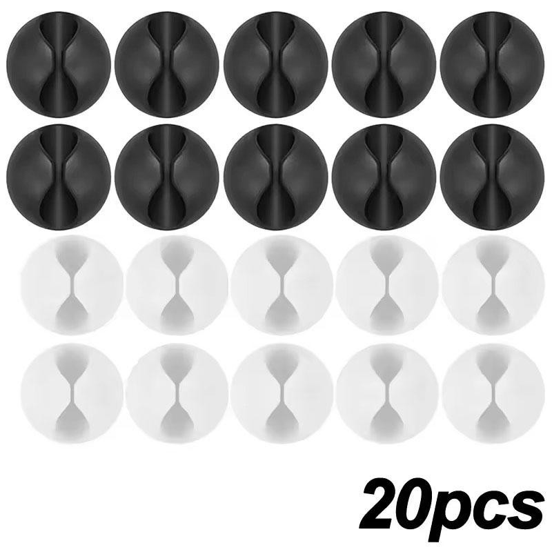 5/50pcs Mini Cable Winder Organizer USB Charging Cable Clips Desk Tidy Organiser