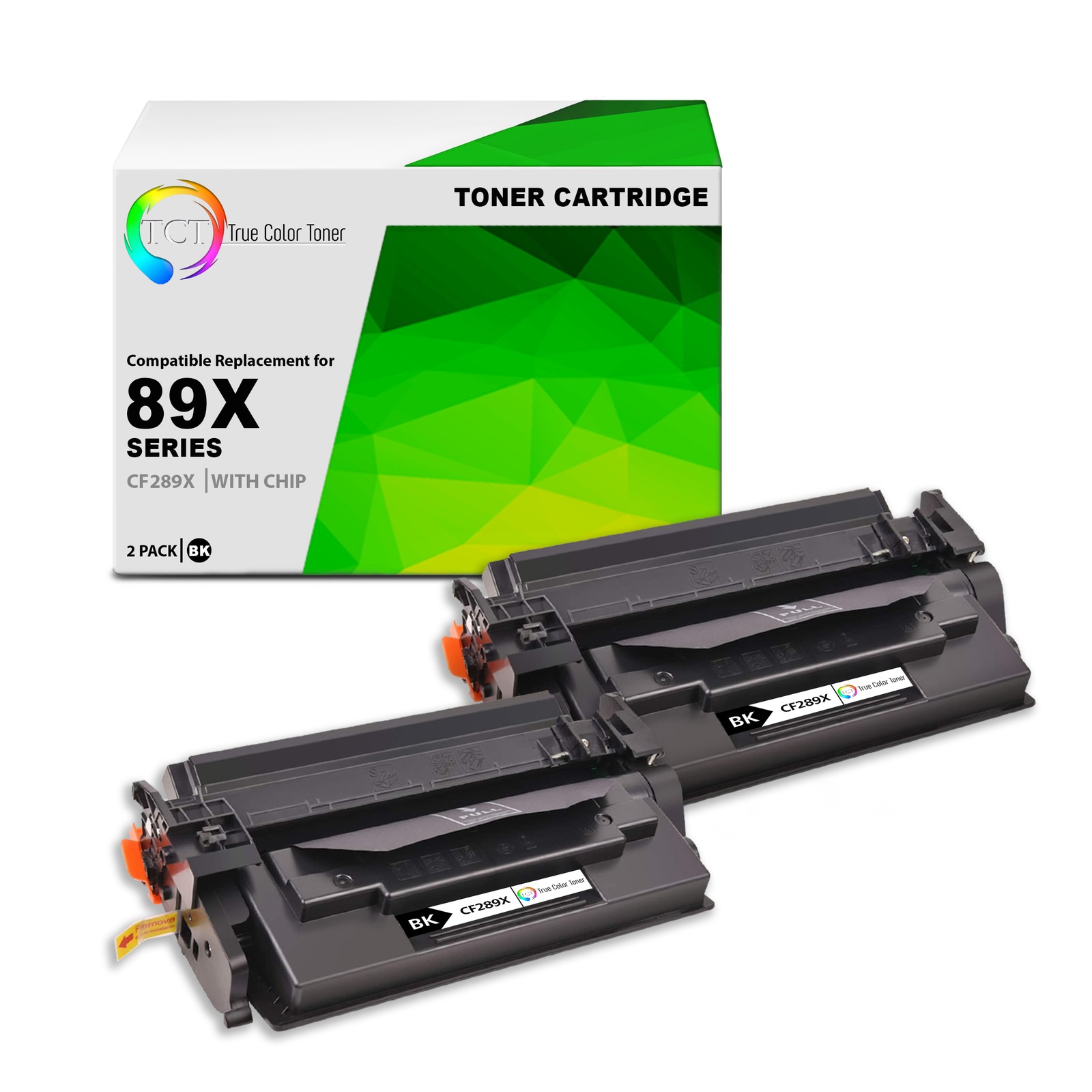 2PK TCT Premium For HP 89X CF289X Black LaserJet Enterprise 507 Compatible Toner