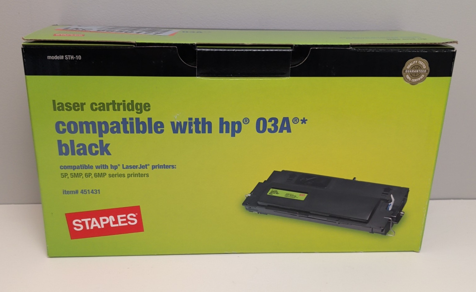 NEW Staples Black Laser Toner Cartridge  for HP LaserJet 5P 6P HP 03A Compatible