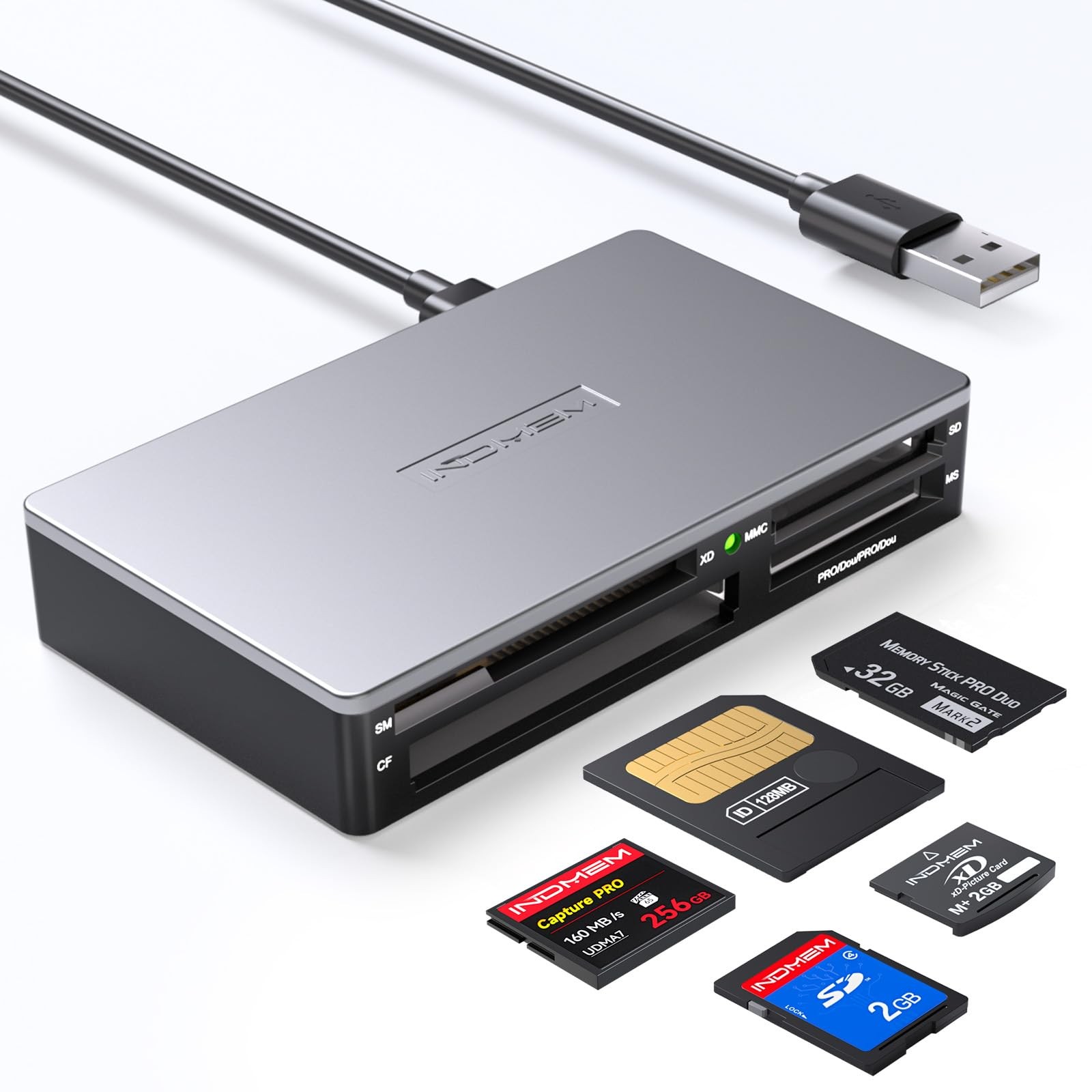 SmartMedia Card Reader Writer All-in-1 USB Universal Multi Card Adapter Slim Hub