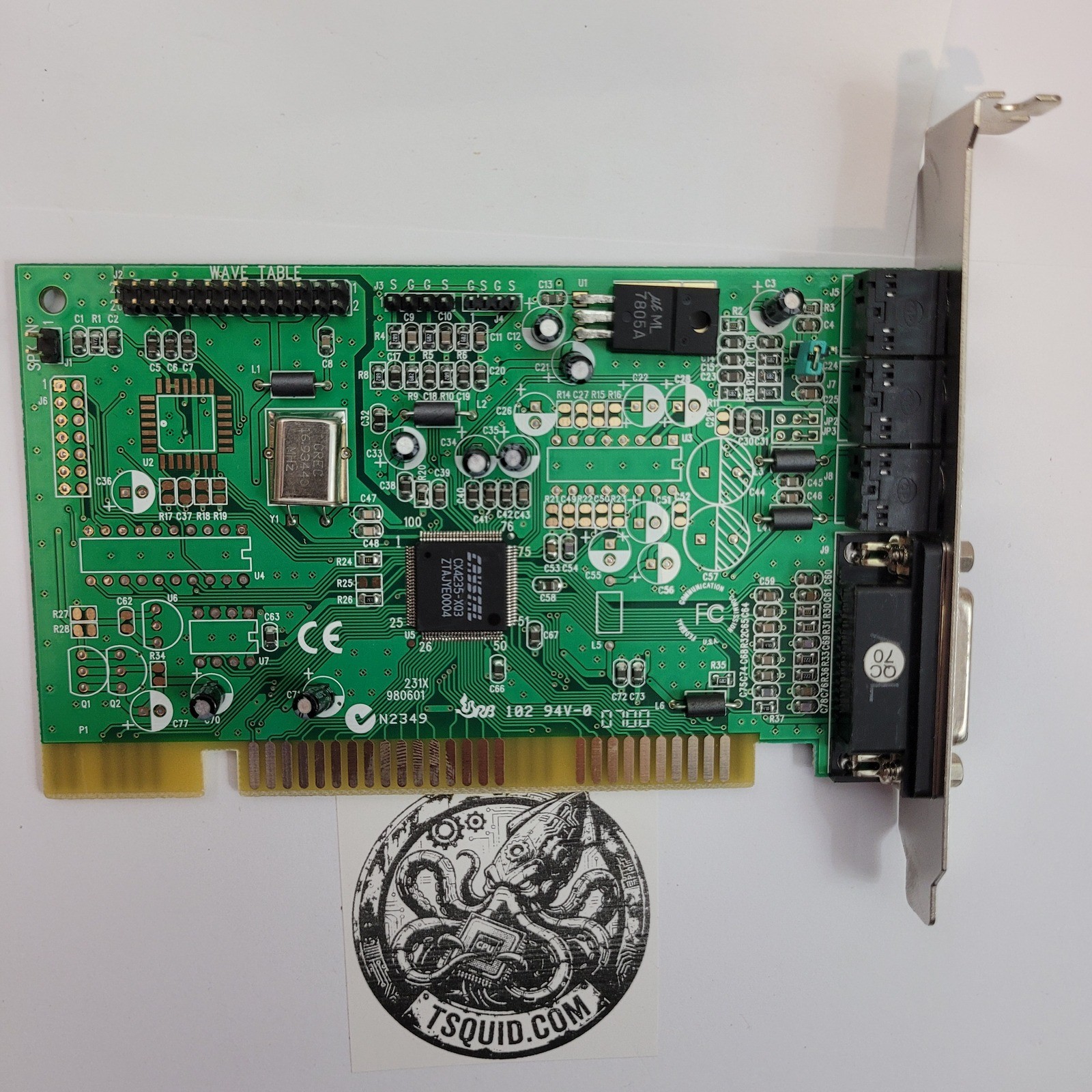 Gainward Pine Crystal PT-231X CX4235-X03 16-Bit ISA Sound Card Wavetable Header