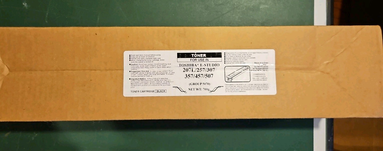 Toshiba E-Studio Black Toner Group 5070 - 207L/257/307/357/457/507