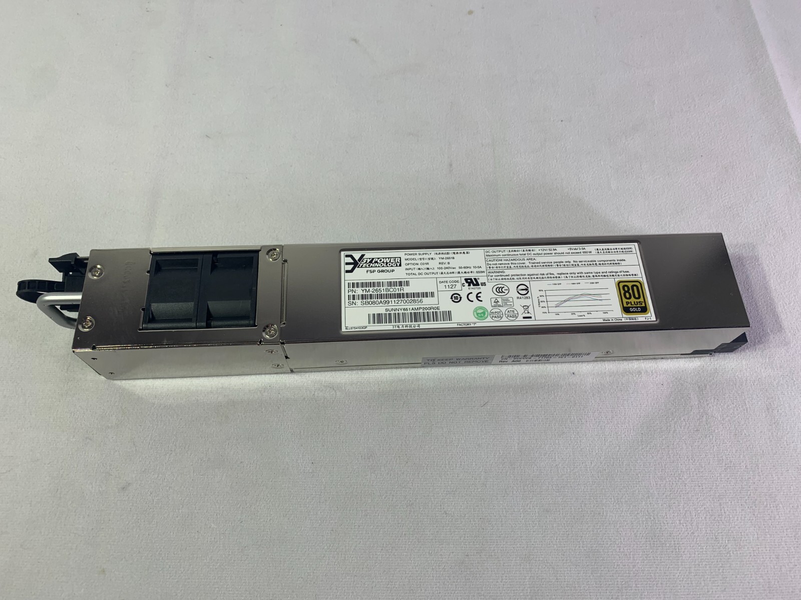 JC680A JC680-61001 YM-2651B HP PROCURVE A58X0AF 650W AC POWER SUPPLY