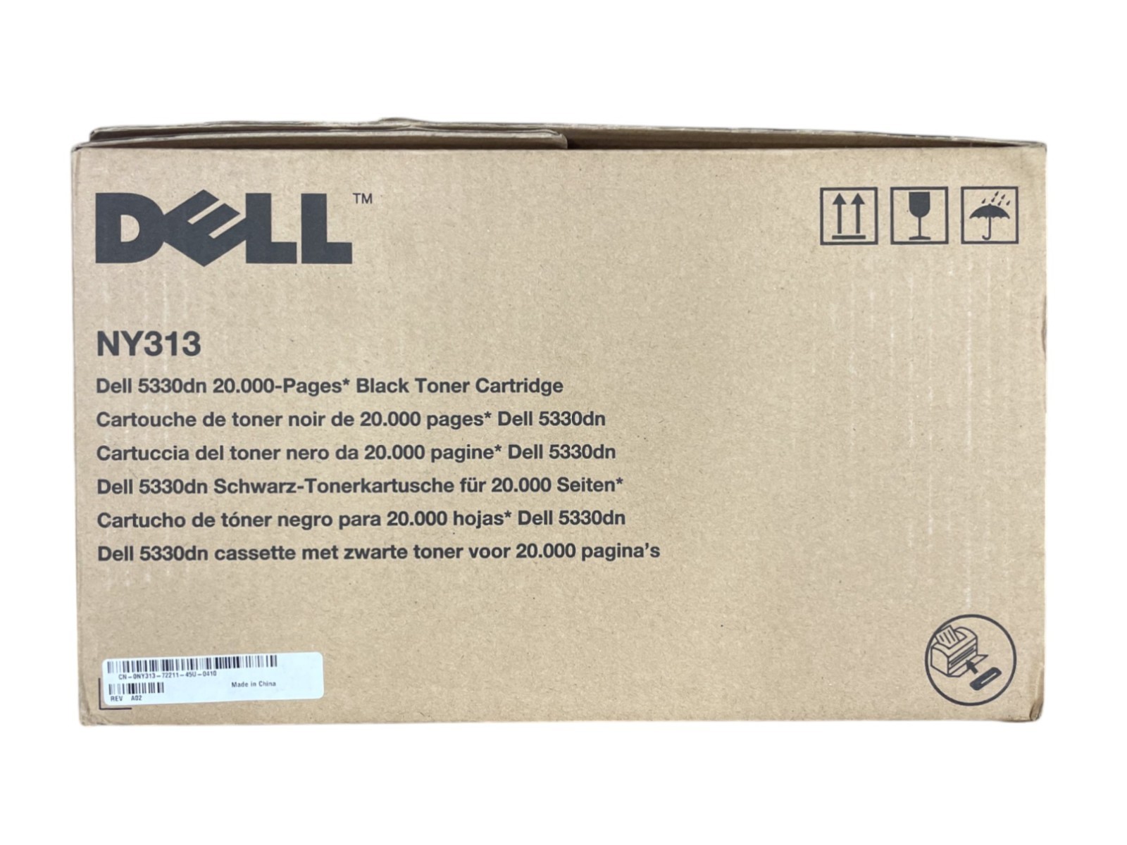 Genuine Dell NY313 / 330-2045 Black Toner Cartridge for 5330dn 20K Pg NEW SEALED