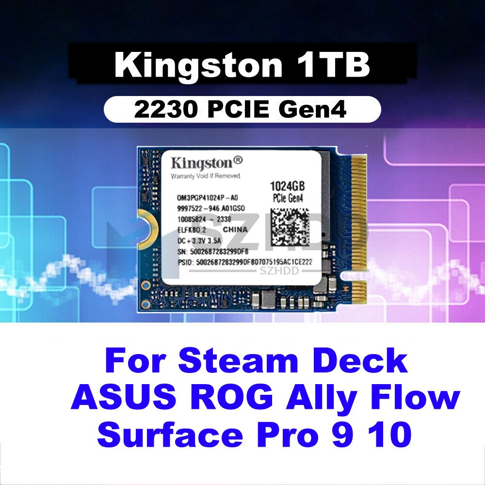 2230 SSD 1TB NVMe PCIe for Microsoft Surface Pro 9 10 ASUS ROG Ally Steam Deck
