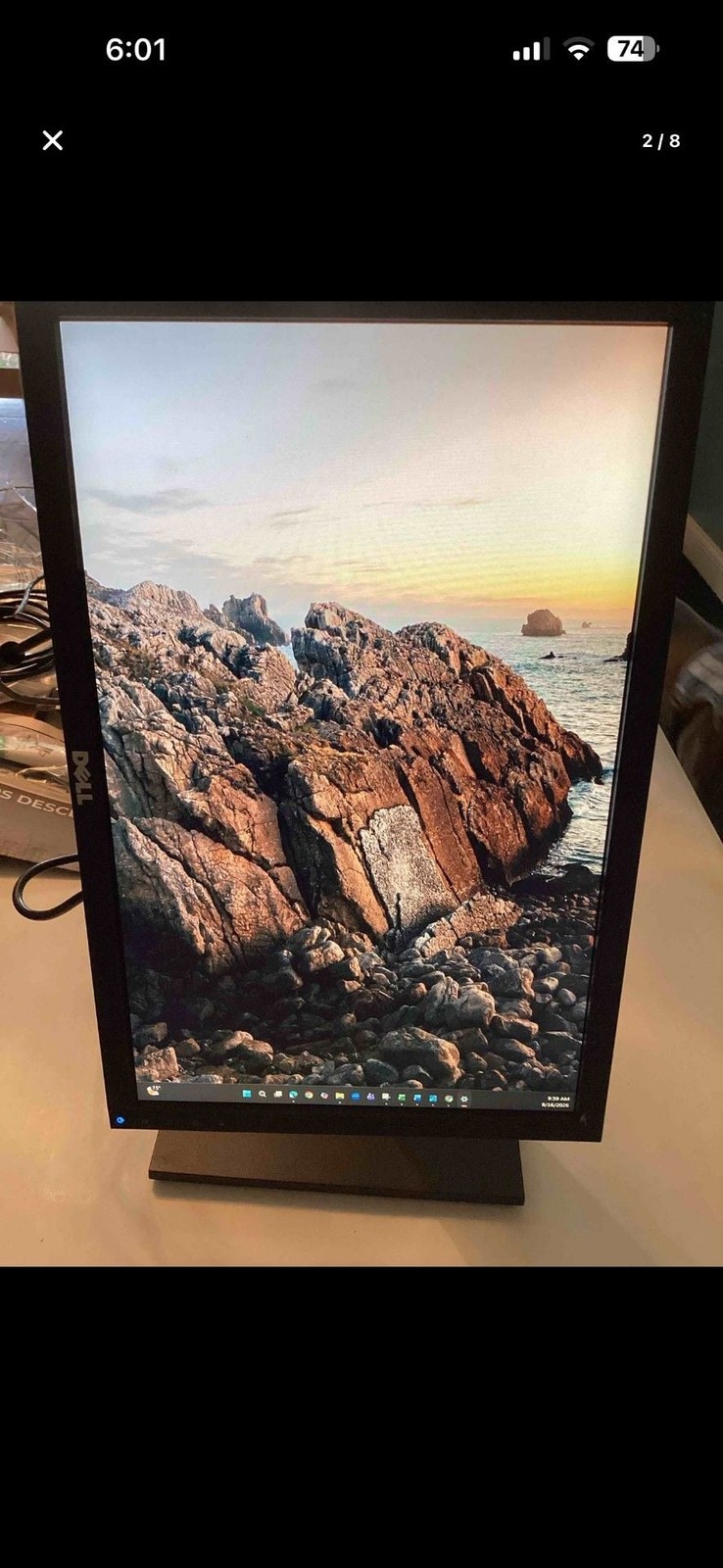 Dell monitor black adjustable screen display