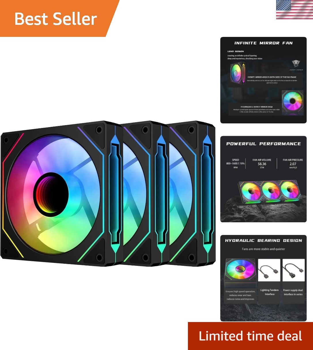 Luxury Prism4 Pro X3 120mm ARGB Fans with Silent Operation & High Airflow