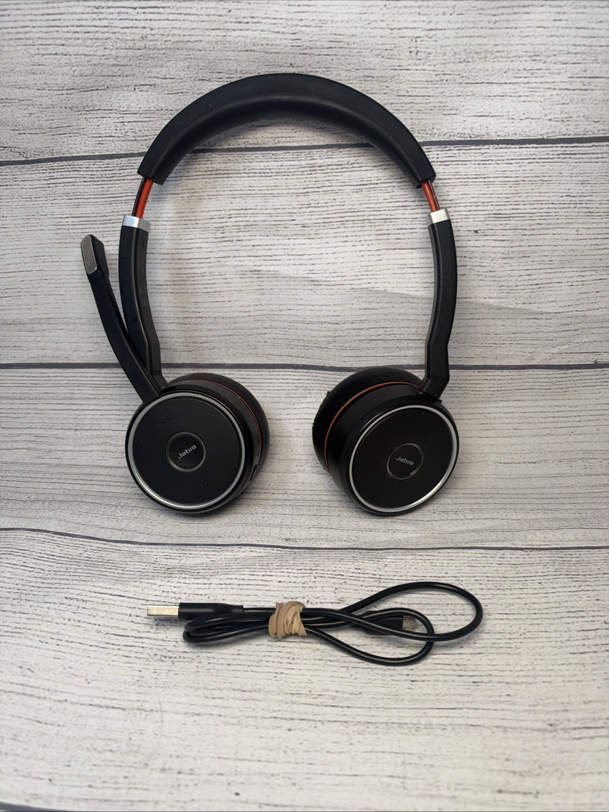 Jabra Evolve 75 Headset HSC040W Wireless Bluetooth Headphones Tested & Working