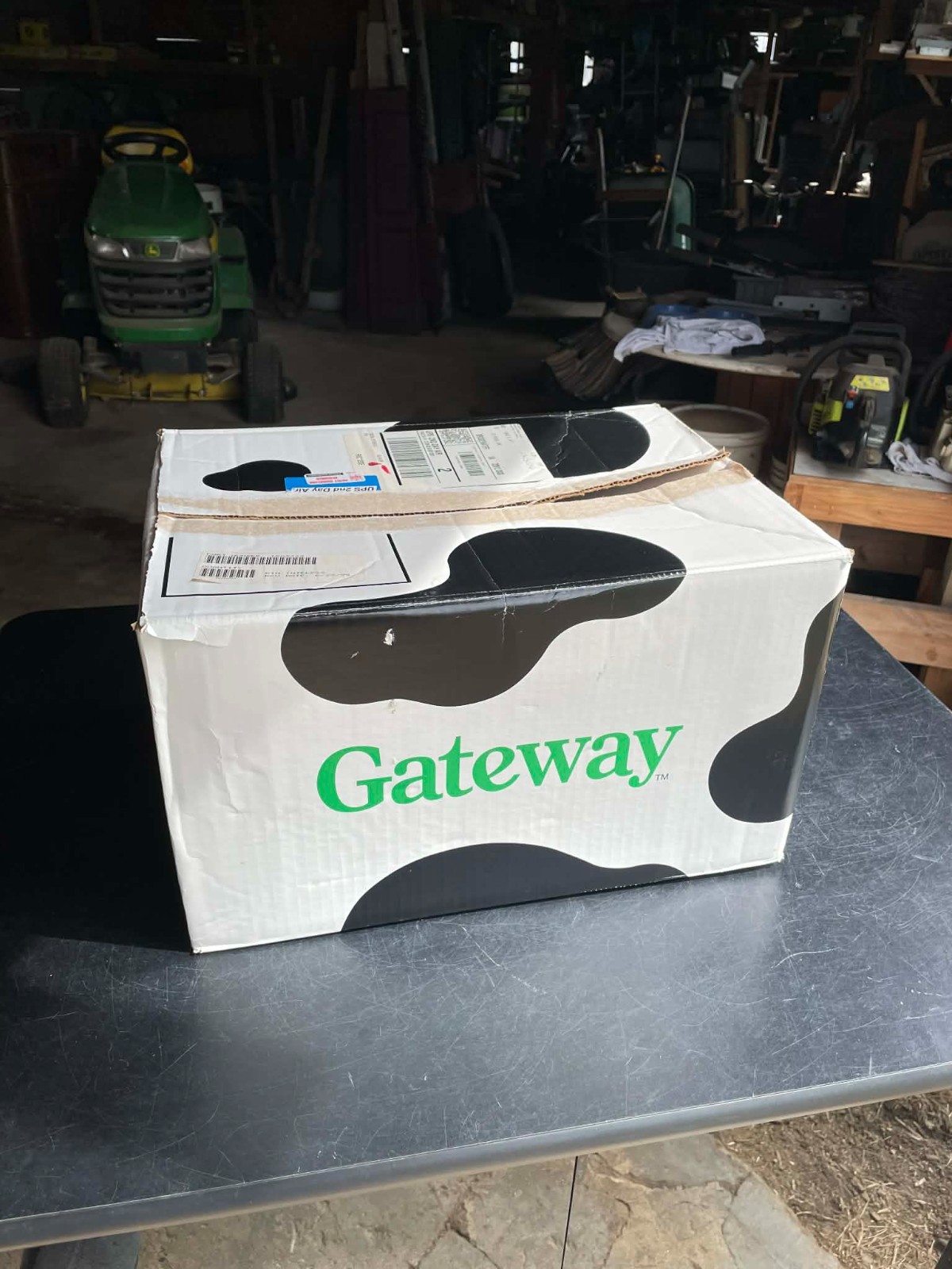 Vintage 1999 Gateway Computer EMPTY BOX ONLY Cow Print 17x13x10in MAKE OFFER