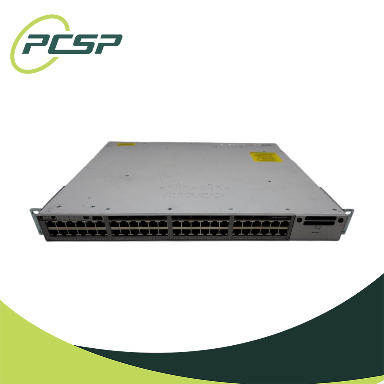 Cisco Catalyst C9300-48P-A 48 Port PoE+ 2x PWR-C1-715WAC-P Mod Blank 3x Fan Ears