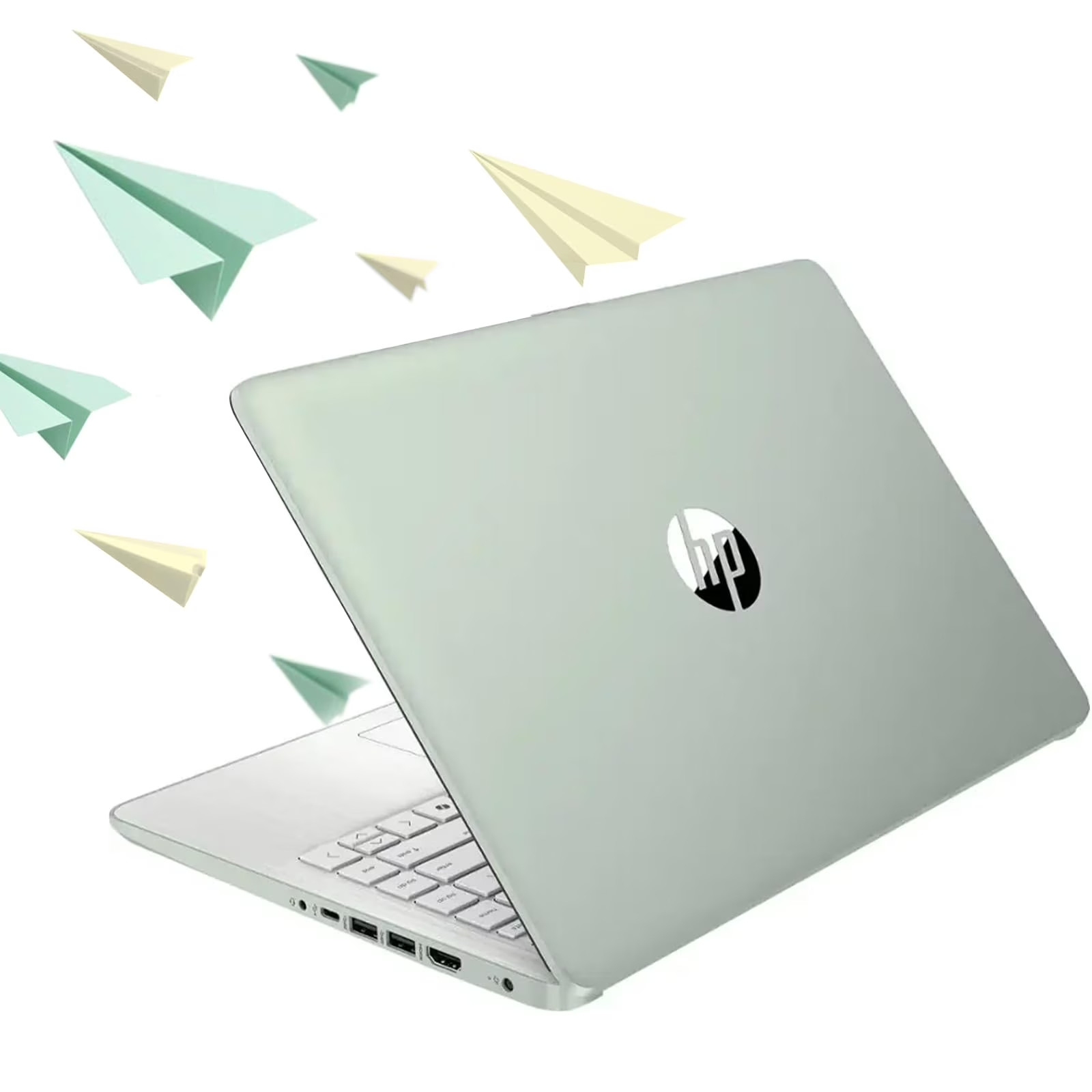 HP 14" Laptop, Intel Processor N150, 4GB RAM 128GB SSD+128GB MSD, Green , Win11P