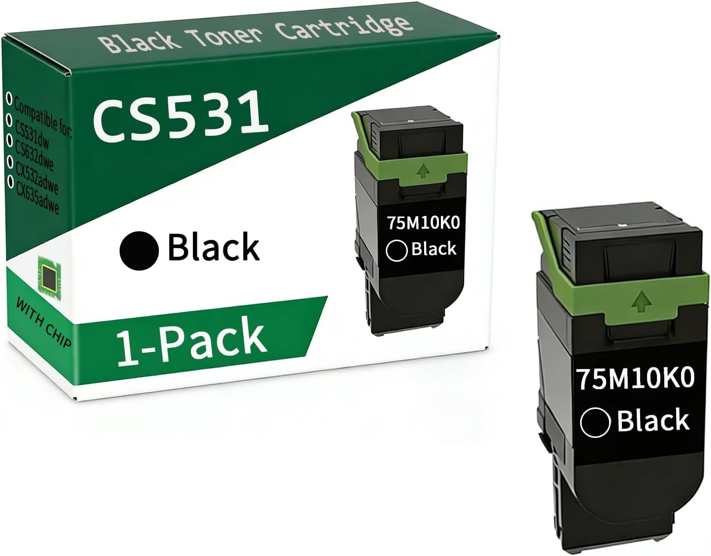 75M10K0 Black Toner Cartridge for Lexmark CS531, CS632, CX532 & CX635 Series