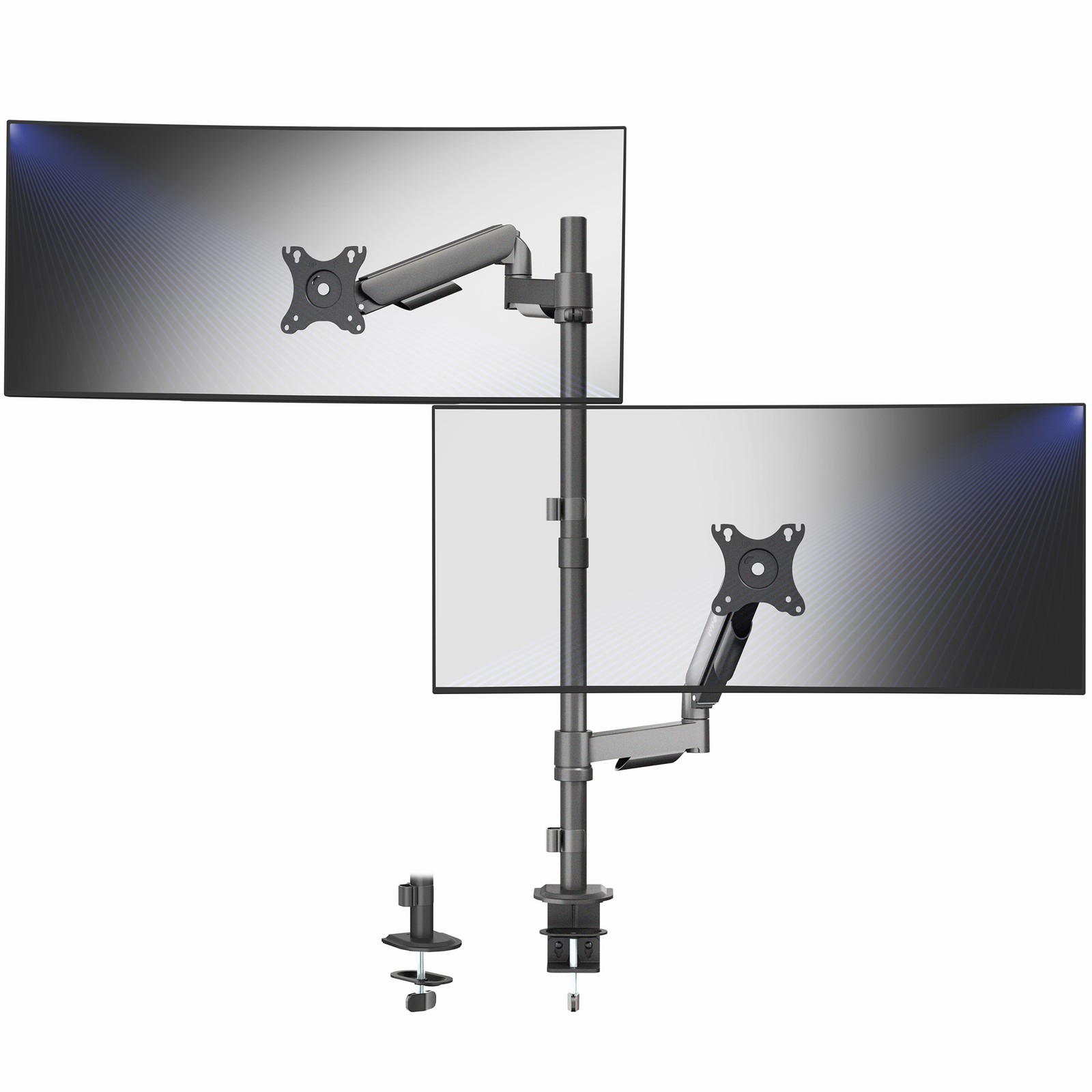VIVO Extra Tall Dual 17" to 32" Monitor Mechanical Spring Sit-Stand Desk Mount