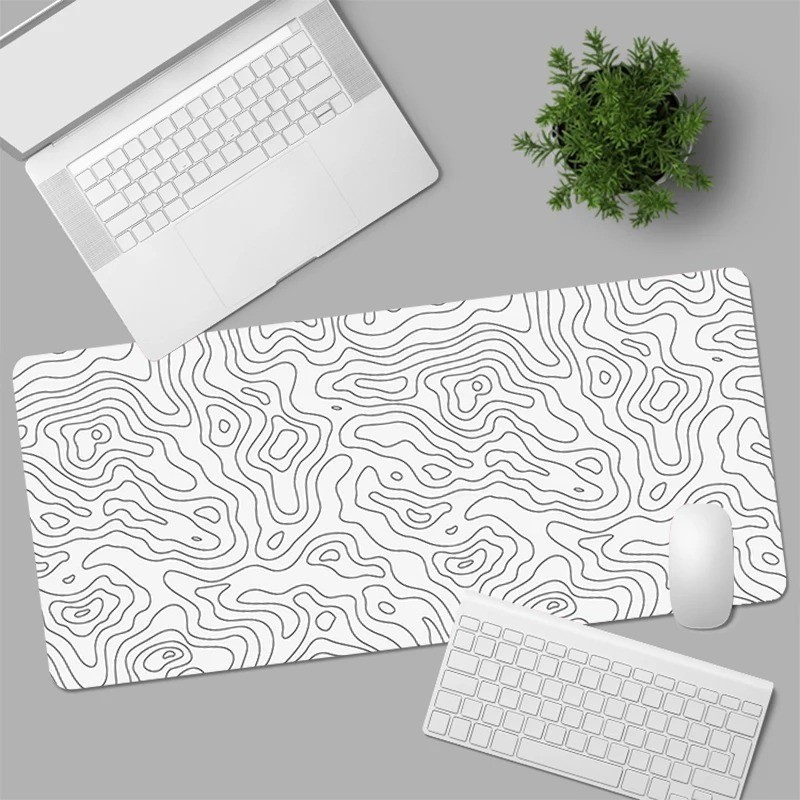 Black and White Mouse Pad Large Computer Gaming Accessories MousePads Desk Mats 