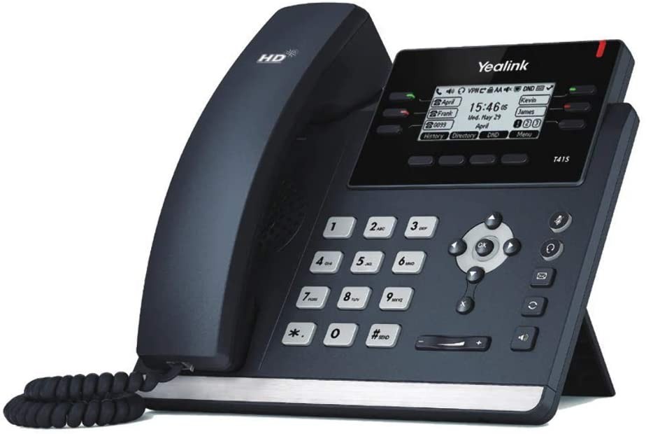 Yealink SIP-T41S WIFI Desk Phone with Accessories - Black