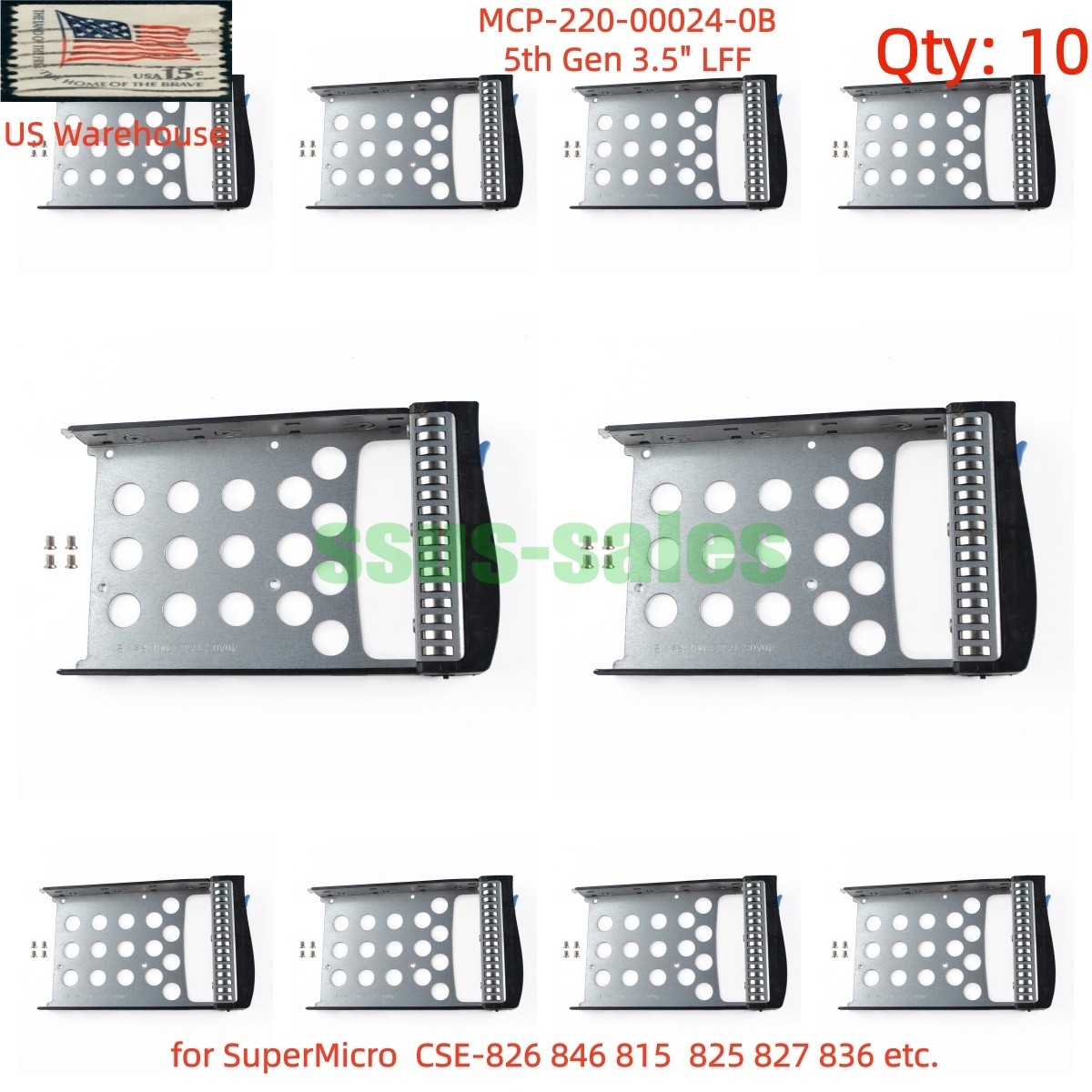 X10 MCP-220-00024 3.5" LFF HDD Tray Caddy Gen5 for SuperMicro  CSE-826 846 836