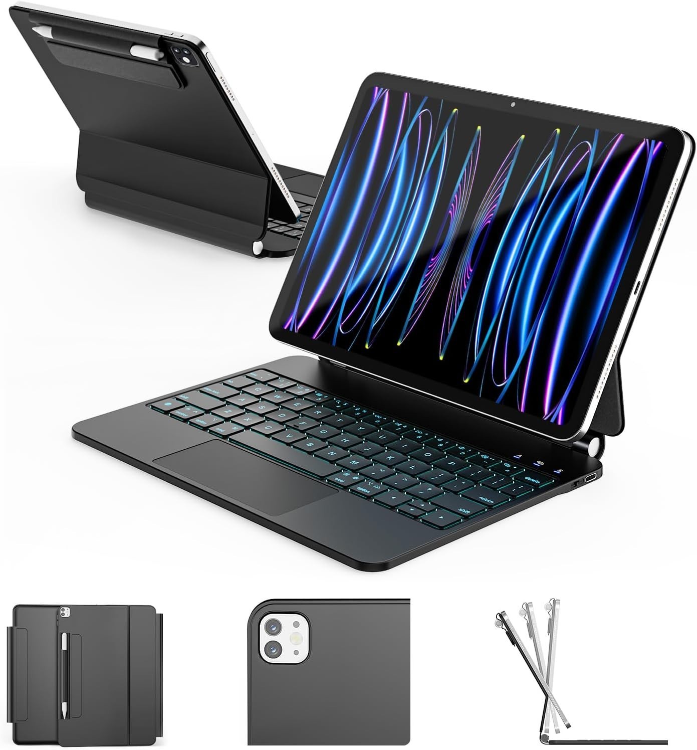 RAYMCRAFT for iPad Air 11 inch Case with Keyboard T66-07