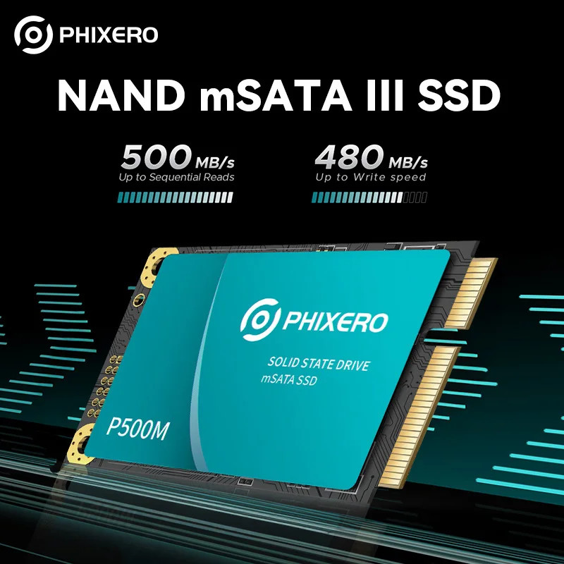PHIXERO SATA III SSD Internal Solid State Drive 6Gbps 3D NAND 500MB/S For Laptop