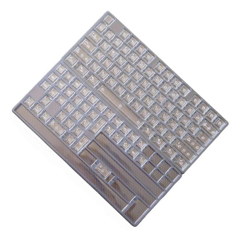 114Keys Full Set Customized PC Full Transparents Keycap Backlits KeyCaps for