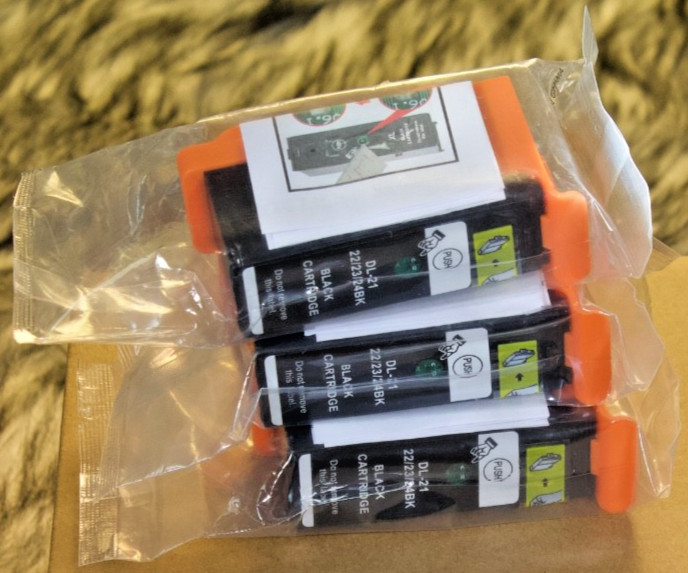 DL-21 22/23/24BK Black Cartridge printer ink: New Sealed