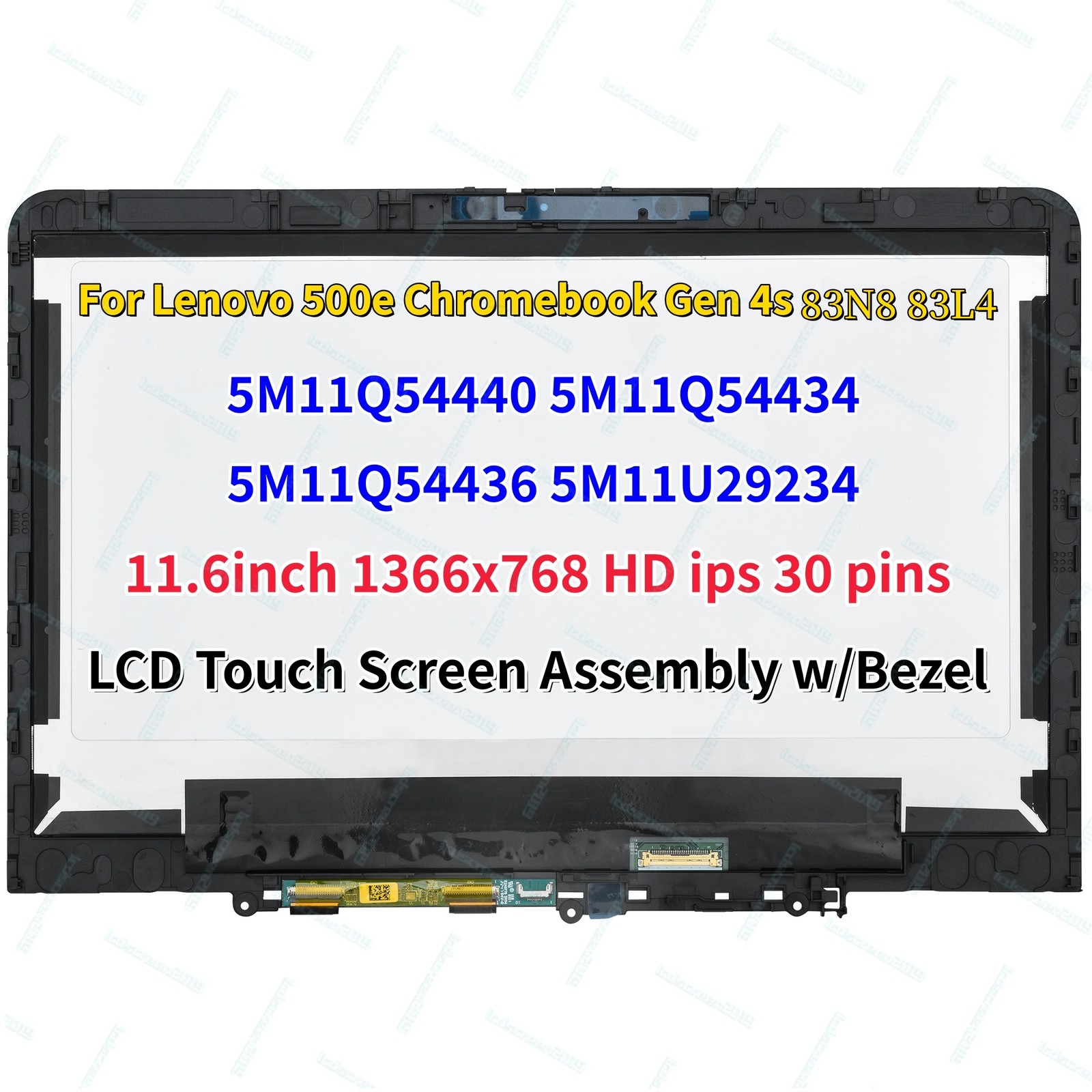 Lenovo 500e Chromebook Gen 4s 5M11Q54440 LCD Touch Screen 83N80001US 83L4000NUS