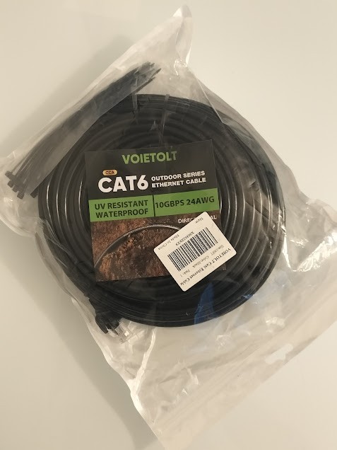 VOIETOLT Cat6 Ethernet Cable 100 ft UV Resistant Waterproof New