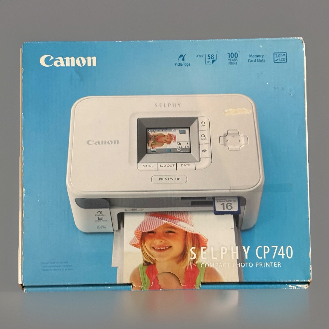 Canon Selphy CP740 Compact Color Photo Printer Open Box Includes SD Card READ