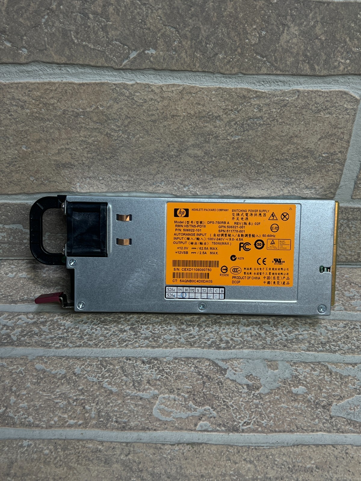 HP DPS-750RB A Switching Power Supply 506822-101 511778-001
