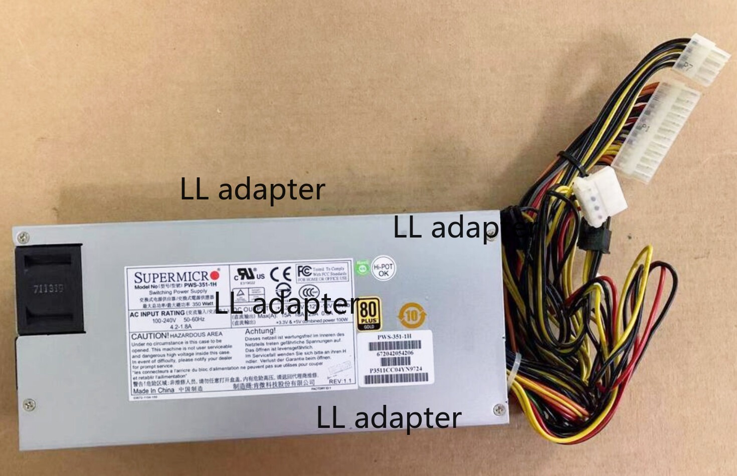 supermicro PWS-351-1H PWS-351-1H-ZY001 1U server mute power PLUS 350W