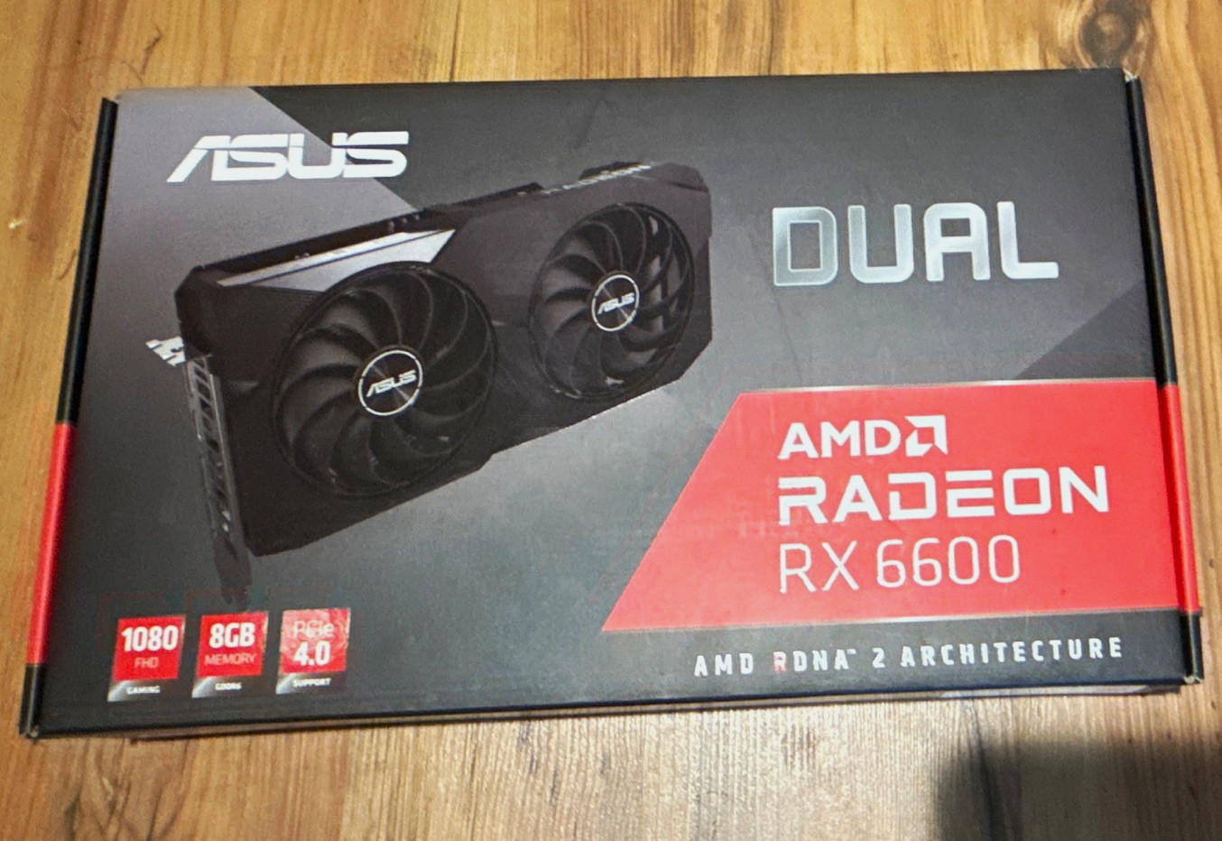 ASUS Dual AMD Radeon RX 6600 8GB PCIe 4.0 Graphics Card HDMI/DP